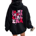 In My Cheer Girl Era Groovy Cheerleader Cheerleading Girl Women Oversized Hoodie Back Print Black