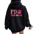 I Choose The Bear Every Time 2024 Trending Women Women Oversized Hoodie Back Print Black