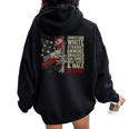 Christian White Straight Unwoke Unvaxxed Gun Owner Vintage Women Oversized Hoodie Back Print Black