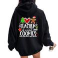 Christmas Teacher Of Smart Cookies Cute Gingerbread Women Oversized Hoodie Back Print Black