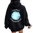 Coastal Grandmother Coastal Living Coastal Style Women Oversized Hoodie Back Print Black