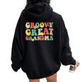 Cool Groovy Great Grandma 1St Birthday Family Matching Party Women Oversized Hoodie Back Print Black