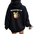 Cool Moscow Mule For Dad Father Vodka Cocktail Bartender Women Oversized Hoodie Back Print Black