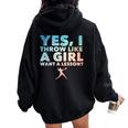 Cool Softball For Girls Pitcher Softball Player Women Oversized Hoodie Back Print Black