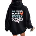 Cow Chicken Pig Support Kindness Animal Equality Vegan Women Oversized Hoodie Back Print Black