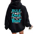 Cruise Rule 1 Don't Fall Off The Boat Women Oversized Hoodie Back Print Black