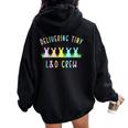 Cute Delivering Rabbits Labor And Delivery L&D Nurse Easter Women Oversized Hoodie Back Print Black