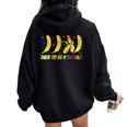 Dare To Be Yourself Cute Banana Lgbtg Pride Rainbow Flag Women Oversized Hoodie Back Print Black