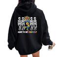 Dare To Be Yourself Skeleton Bisexual Gay Lesbian Lgbt Pride Women Oversized Hoodie Back Print Black