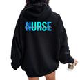 Emergency Nurse For Nursing Student Women Oversized Hoodie Back Print Black