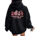 Emergency Room Squad New Year's Eve 2024 Disco Ball Women Oversized Hoodie Back Print Black