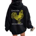 Farmer Ideas For Chicken Lover Backyard Farming Women Oversized Hoodie Back Print Black