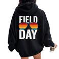 Field Day Colors Quote Sunglasses Boys And Girls Women Oversized Hoodie Back Print Black