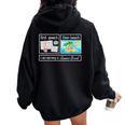 First Speech Then Beach I Am Earning A Summer Break Teacher Women Oversized Hoodie Back Print Black