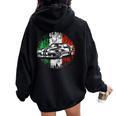 Foxbody Foxbody 50 Irish Flag Foxbody Stang Car Lover Women Oversized Hoodie Back Print Black