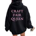 Craft Fair Shopping Queen T For Women Women Oversized Hoodie Back Print Black