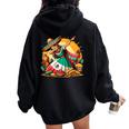 Dabbing Mexican Poncho Sombrero Cinco De Mayo Girl Boy Women Oversized Hoodie Back Print Black