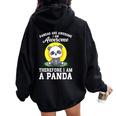 Pandas Animal Zoo Pandas Are Awesome Cute Panda Bear Women Oversized Hoodie Back Print Black