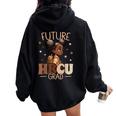 Future Hbcu Grad Black Girl Graduation Hbcu Women Oversized Hoodie Back Print Black