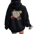 My Girl Might Not Always Swing But I Do So Watch Your Mouth Women Oversized Hoodie Back Print Black