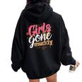 Girls Gone Muddy Mud Run Outfit For Mud Run Team Women Oversized Hoodie Back Print Black