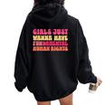 Girls Just Want To Have Fundamental Rights Feminist Equality Women Oversized Hoodie Back Print Black