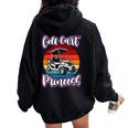 Golf Cart Princess Golfing Girl Golf Sport Lover Golfer Women Oversized Hoodie Back Print Black