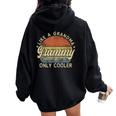 Grammy Like A Grandma Only Cooler Mother's Day Grammy Women Oversized Hoodie Back Print Black