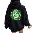 Green Goddess Earth Day Save Our Planet Girl Kid Women Oversized Hoodie Back Print Black