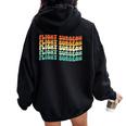 Groovy Flight Surgeon Job Title Women Oversized Hoodie Back Print Black