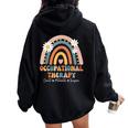 Groovy Occupational Therapy Therapists Happy Ot Month Women Oversized Hoodie Back Print Black