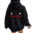 Home Plate Social Club Pitches Be Crazy Baseball Mom Womens Women Oversized Hoodie Back Print Black