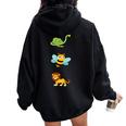 Hose Bee Lion Cute Women Oversized Hoodie Back Print Black