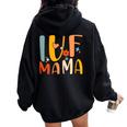 Ivf Mama Rainbow Ivf Mom Groovy Transfer Day Women Oversized Hoodie Back Print Black