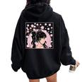 Japanese Anime Girl Manga Otaku Cherry Blossom Women Oversized Hoodie Back Print Black