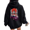 Jdm Skyline R33 Car Tuning Japan Shinto Shrine Drift Women Oversized Hoodie Back Print Black