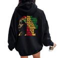 Junenth 2024 Celebrate Black Freedom History Month Women Oversized Hoodie Back Print Black