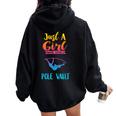 Just A Girl Who Loves Pole Vault Pole Vault Women Oversized Hoodie Back Print Black