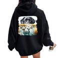 Labrador Retriever Dog Dogs Us Flag Duck Hunter Women Oversized Hoodie Back Print Black