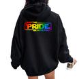 May The Pride Be With You Rainbow Lgbt Gay Lesbian Pride Women Oversized Hoodie Back Print Black