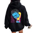 Mom And Dad Mad At Me Scream Women Oversized Hoodie Back Print Black