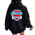 Mom Mommy Of The Birthday Boy Girl Dog Paw Family Matching Women Oversized Hoodie Back Print Black