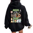 Mom Of The Wild One 1St Birthday Safari Family Matching Women Oversized Hoodie Back Print Black