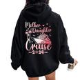 Mother Daughter Cruise 2024 Family Vacation Trip Matching Women Oversized Hoodie Back Print Black