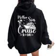 Mother Son Cruise 2024 Family Mom Son Matching Vacation Trip Women Oversized Hoodie Back Print Black