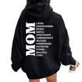 Mother's Day Mom Mama Mother's Specifications Women Oversized Hoodie Back Print Black