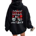 Motorcyle Girl Wife I Kissed A Biker And I Liked It Women Oversized Hoodie Back Print Black
