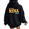 In My Nina Era Groovy Tie Dye Women Oversized Hoodie Back Print Black