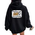 My Princess Wears Cleats Soccer Mom Football Mom Leopard Women Oversized Hoodie Back Print Black