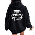Prom Squad 2024 Graduation Prom Class Of 2024 Proud Sister Women Oversized Hoodie Back Print Black